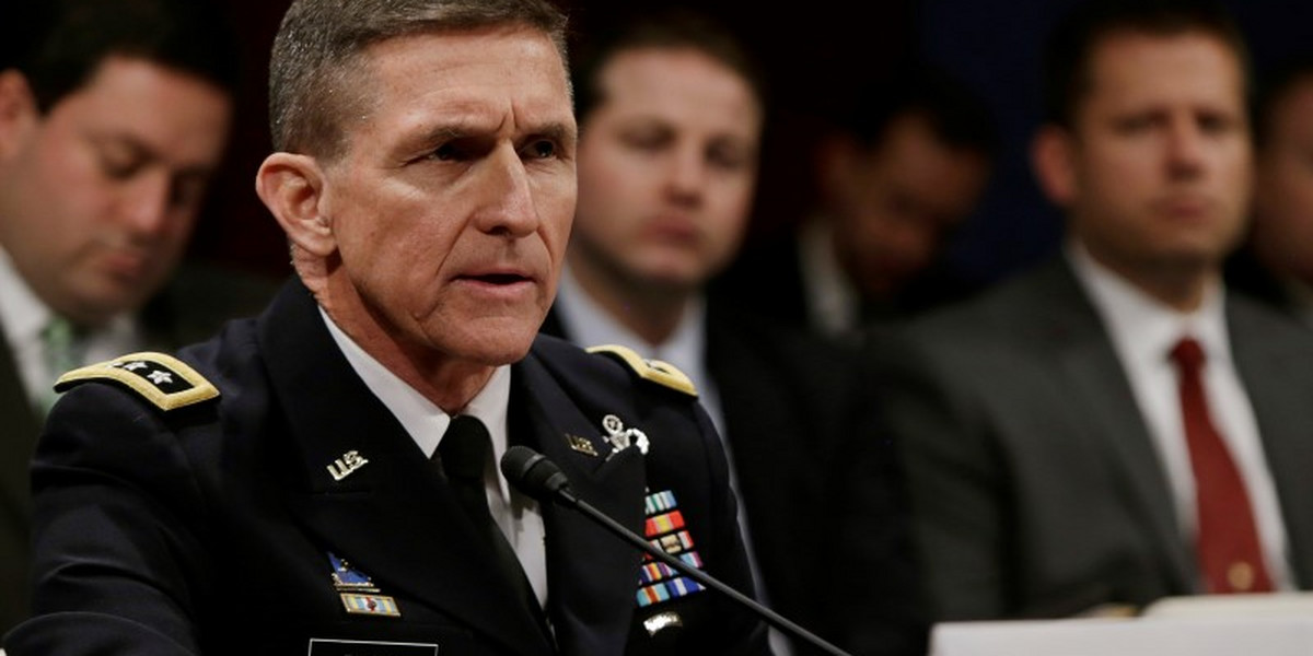 Flynn testifying before the House Intelligence Committee in Washington.