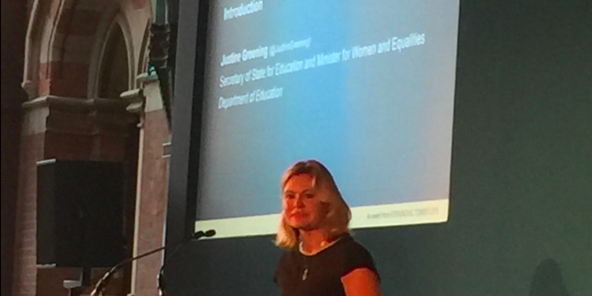 Justine Greening at the FT Women at the Top event in London.