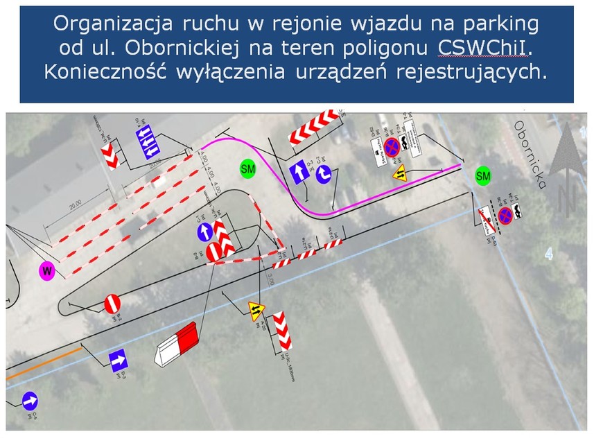 Organizacja ruchu przy cmentarz Osobowicki w okolicy parkingu CSWIiCh