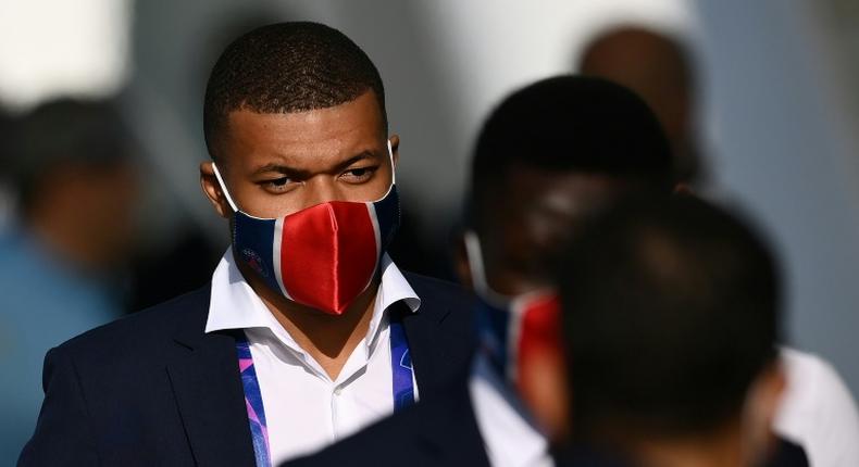 Paris Saint-Germain's French forward Kylian Mbappe had been in a race against time to recover for the game at the Estadio da Luz after hurting his ankle in a crunching tackle in the French Cup final against Saint-Etienne