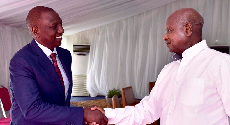 President William Ruto and Uganda's President Yoweri Museveni during a past meeting