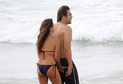 Penelope Cruz i Javier Bardem na plaży w Brazylii