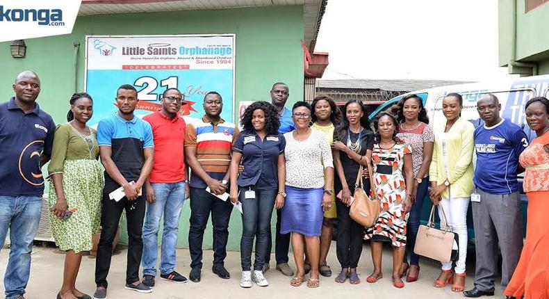 Konga staff at the Little Saints Orphananjge