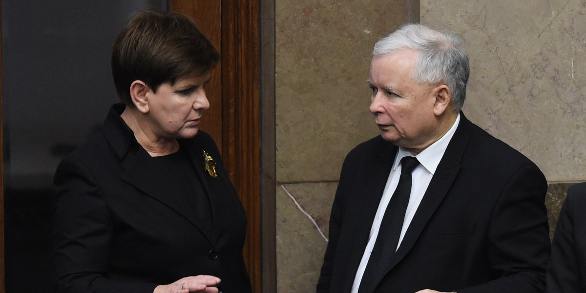 Beata Szydło i Jarosław Kaczyński