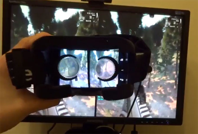 Gogle VR wykorzystujące smartfona Nexus 5 w akcji 