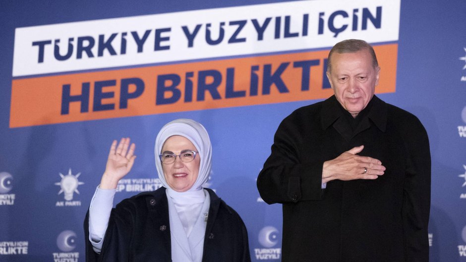 Recep Tayyip Erdogan ze swoją żoną Emine Erdogan