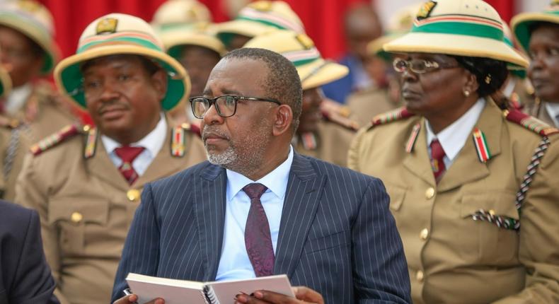 Agriculture CS Mithika Linturi during a meeting at State House, Nairobi