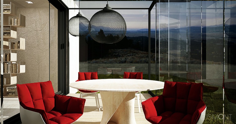 Betonowy dom z wewnętrznym patio - projekt Ejsmont