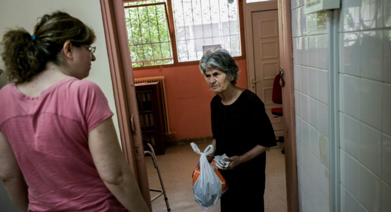 Joblessness is an existential concern for many in Perama, an Athens suburb -- and as the population has become poorer a social grocery store and soup kitchen has been set up