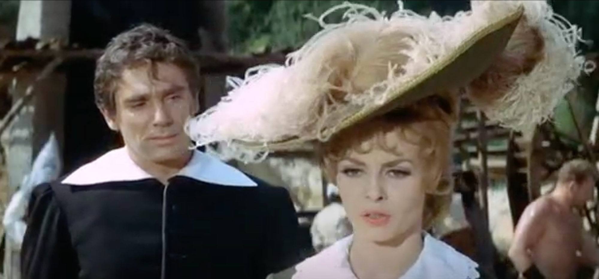 Francúzska herečka Michèle Mercier ako Angelika a Robert Hossein ako Joffrey de Peyrac.