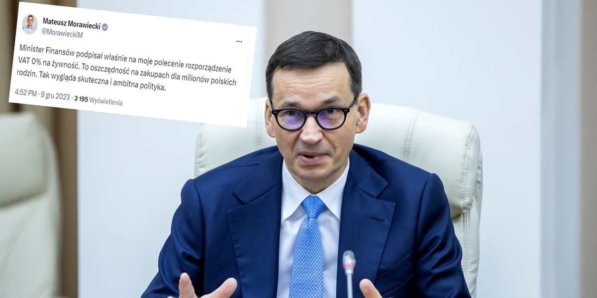 Mateusz Morawiecki podpisał rozporządzenie o utrzymaniu zerowej stawki VAT na żywność