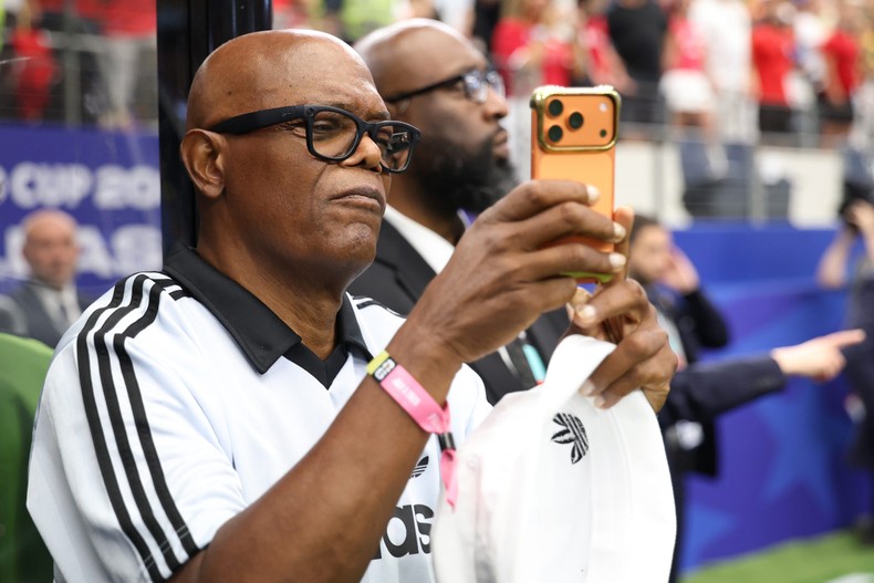 Now you might be wondering: What was Jackson doing at a game between Egypt and Australia?Well, the Pulp Fiction star is a die-hard fan of the Premier League team Liverpool, and Egypt's star Mohamed Salah was one of the club's biggest players from 2017 until his departure in 2026. Jackson was even spotted shaking hands with Salah before the game on July 3.