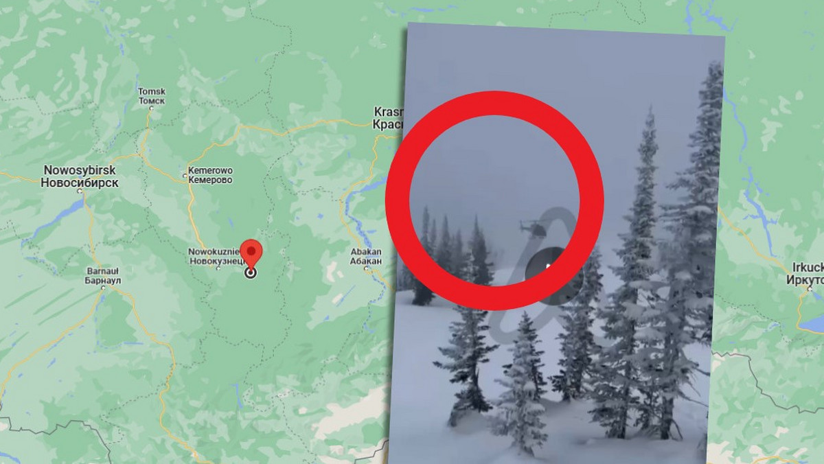 W Rosji rozbił się helikopter przewożący narciarzy [NAGRANIE]