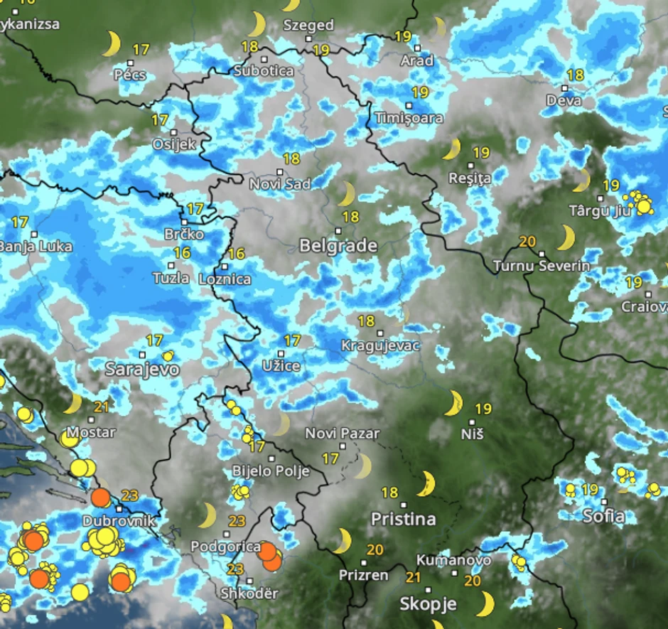 Nevreme u 2 sata posle ponoći