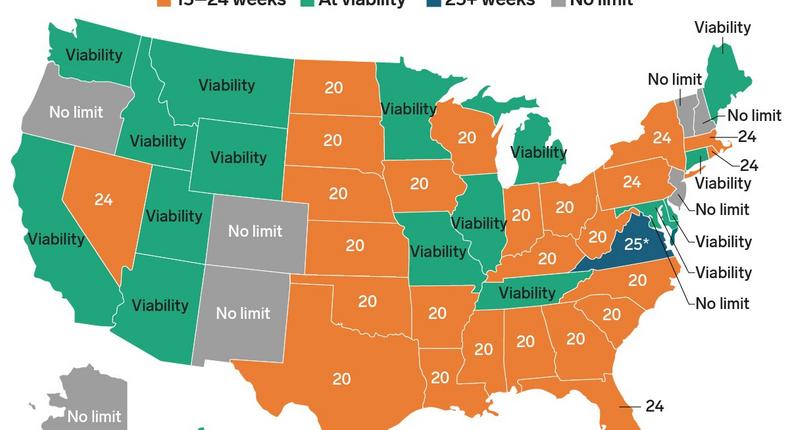 Latest abortion in every state