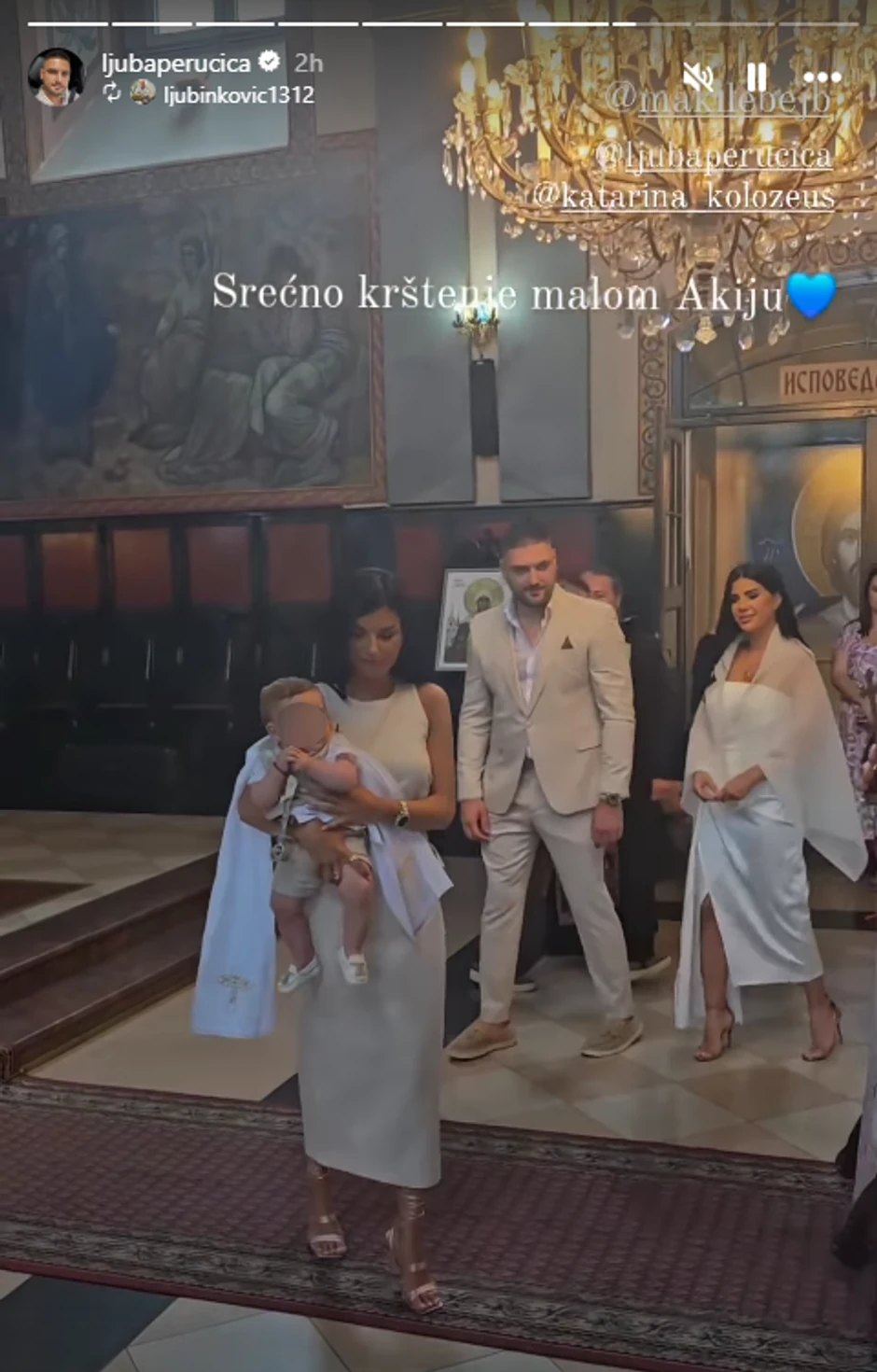 Ljuba i Katarina krstili dete