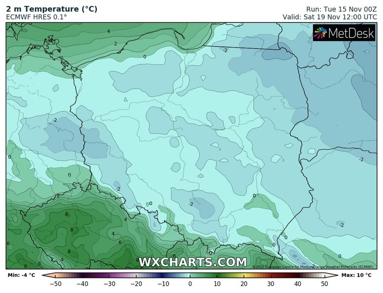 W weekend i na początku przyszłego tygodnia w wielu regionach temperatura nawet w dzień nie przekroczy 0 st. C