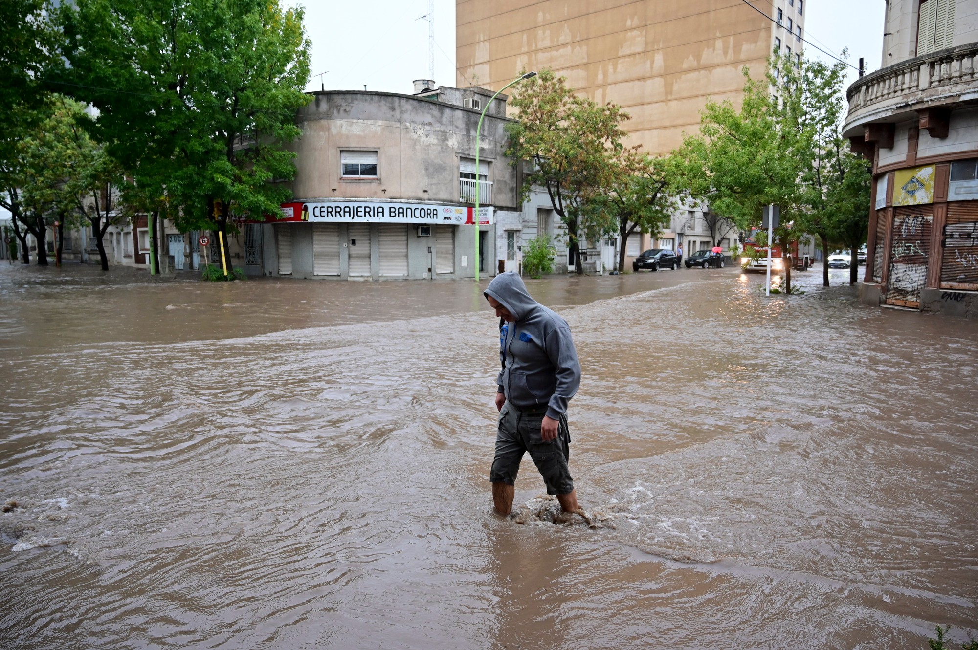 Následky prudkých lejakov v meste Bahía Blanca.