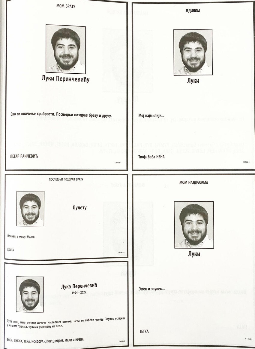 Novine pune čitulja posvećene Perenčeviću