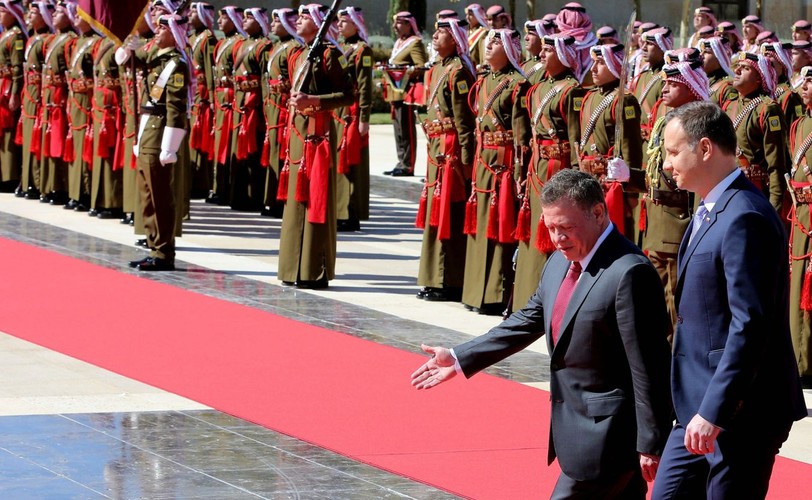 Król Abdullah II i prezydent Andrzej Duda