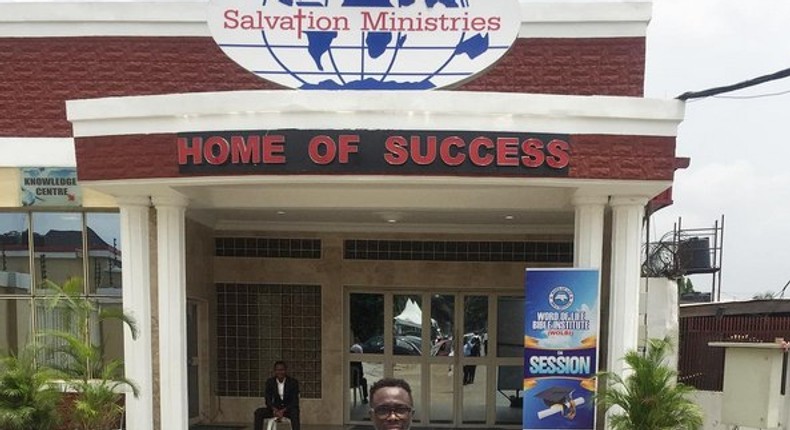 Julius Agwu on his first day of bible school