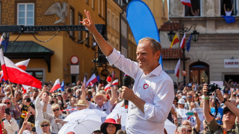 Donald Tusk na marszu 4 czerwca