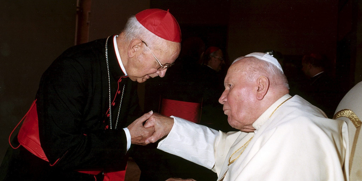Kardynał Eduardo Martinez Somalo i Jan Paweł II.