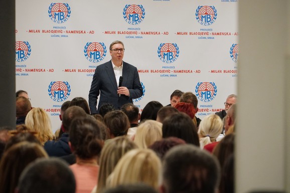 Vučić: Država će pomoći dva nova investiciona ciklusa u fabrici "Milan Blagojević - Namenska" u Lučanima