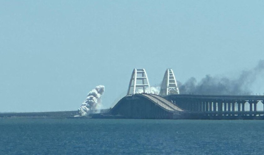 Krimski most, eksplozije, 12.8.2023.