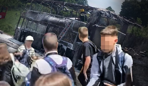 Izgoreo autobus sa đacima iz Prokuplja