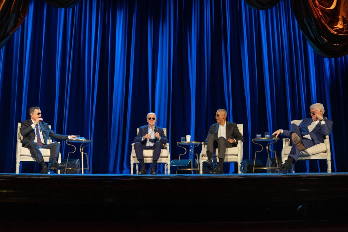 Stephen Colbert, Joe Biden, Barack Obama i Bill Clinton