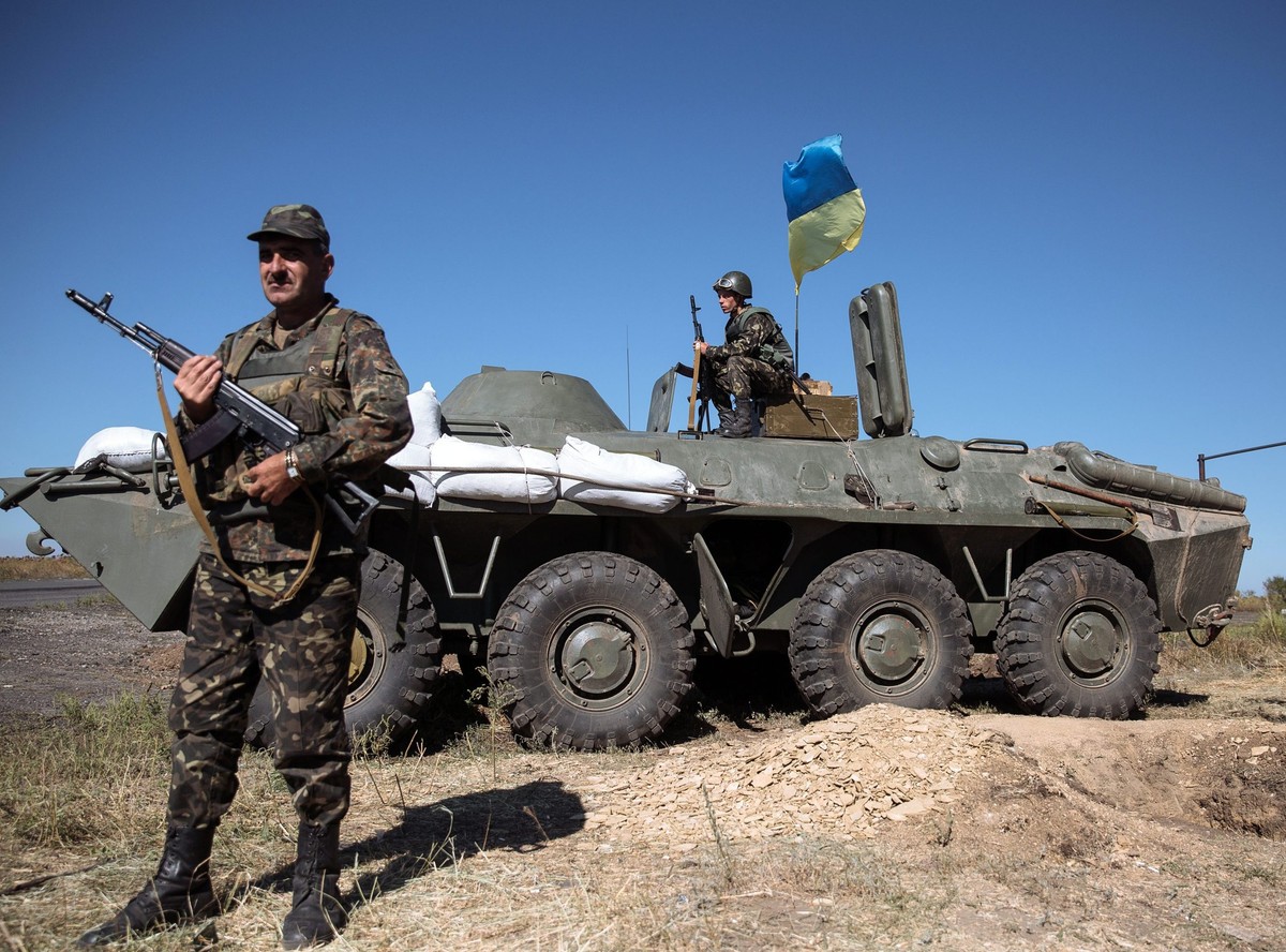 Posterunek ukraińskiej armii na wschodzie kraju