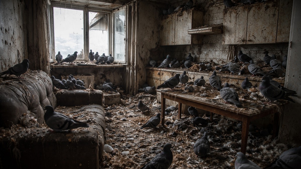 Golubovi u stanu - ilustracija