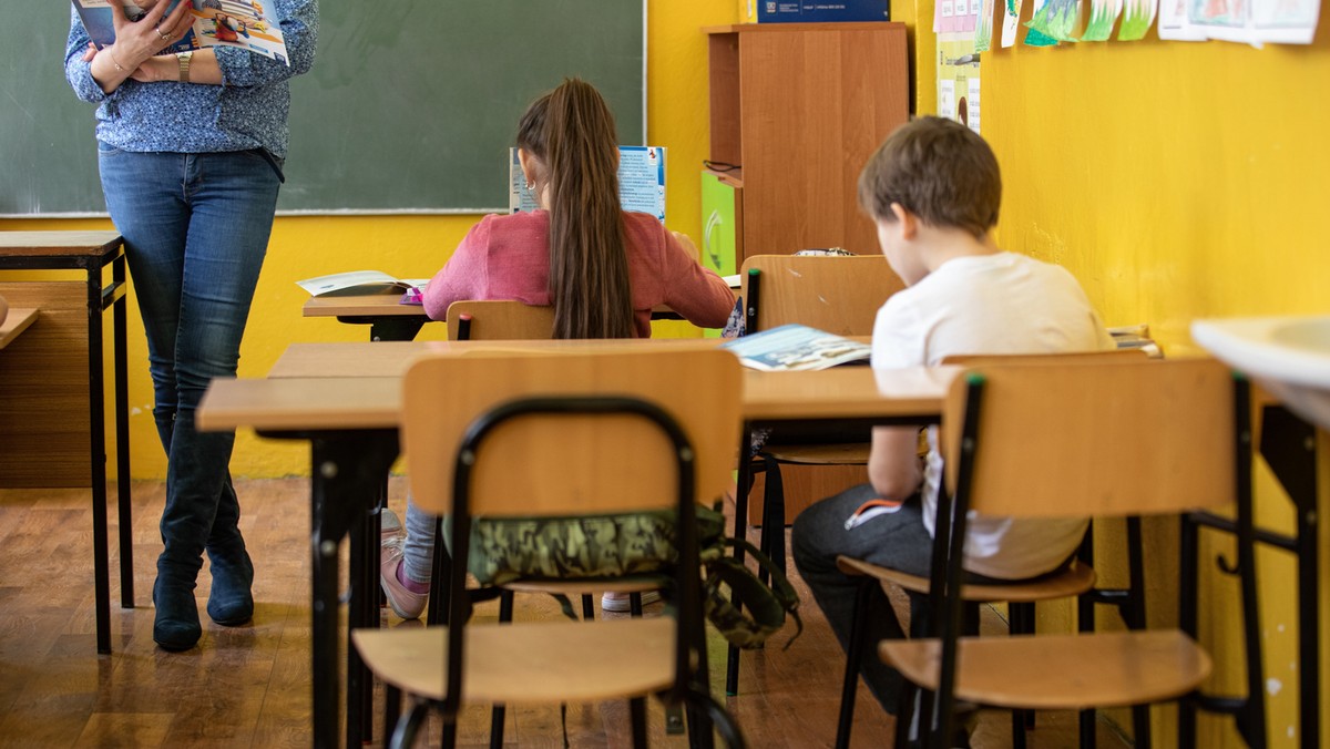 09.02.2021 Bezwola, Szkoła Podstawowa. Fot. Jakub Orzechowski / Agencja Wyborcza.pl