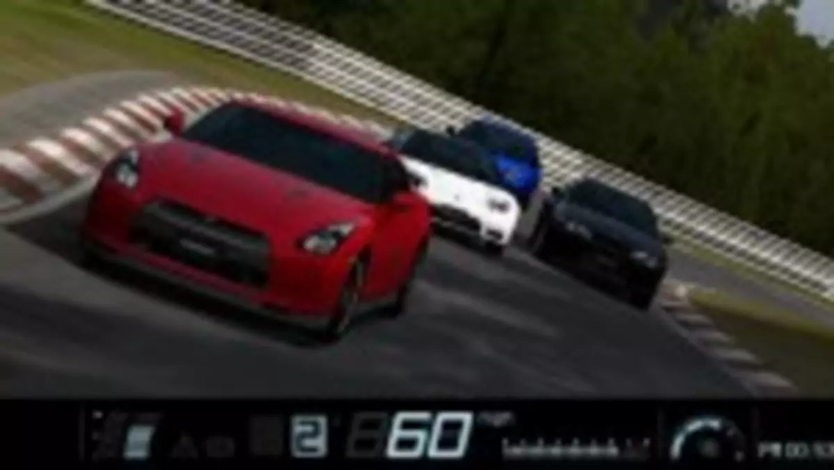 Gameplay z Gran Turismo PSP - jest widok z wnętrza pojazdu