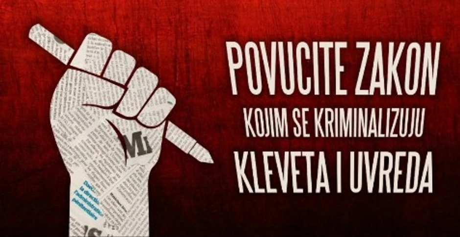 Protest protiv zakona o kriminalizaciji klevete