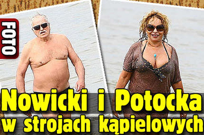 Nowicki i Potocka w strojach kąpielowych. FOTO