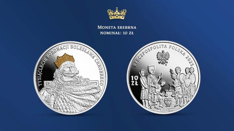 Srebrna moneta kolekcjonerska „Tysiąclecie koronacji Bolesława Chrobrego”