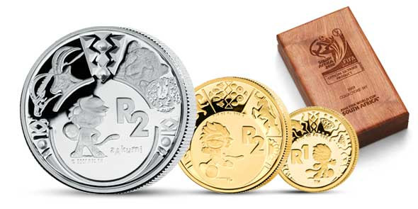 Z okazji mistrzostw świata w piłce nożnej w RPA, Mennica Południowoafrykańska wyemitowała kolekcjonerskie monety. Są to oficjalne złote i srebrne monety obiegowe o nominałach 1 i 2 randów.