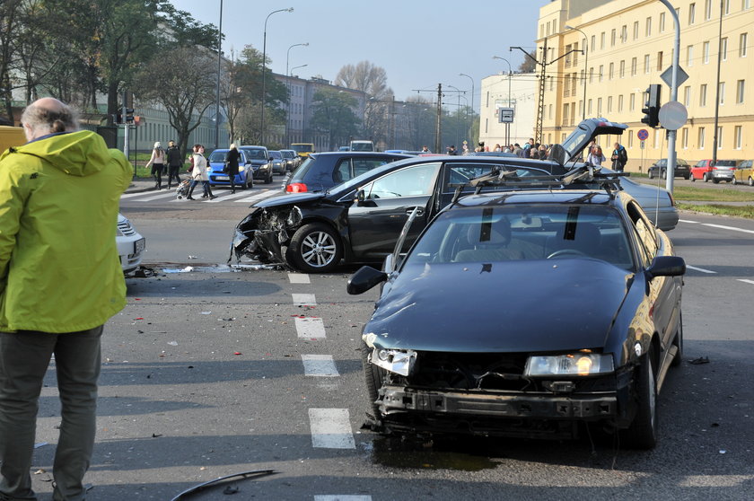 wypadek na Zielonej przy Żeligowskiego