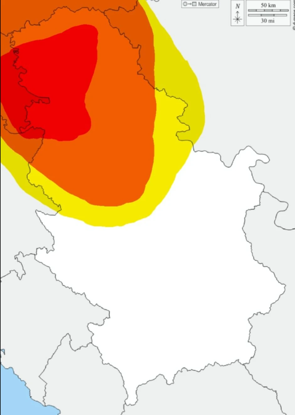 Mapa zahlađenja u Srbiji