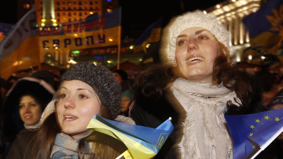 Ukraina Kijów Majdan Niepodległości protest