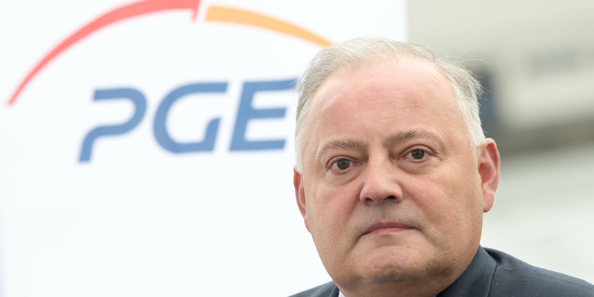 Prezes PGE Wojciech Dąbrowski.