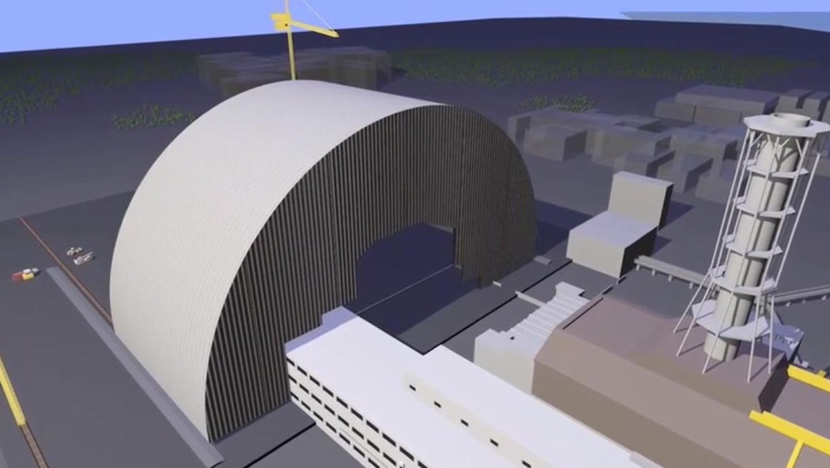 Tak ma wyglądać nowy sarkofag nad reaktorem niczynnej elektrowni atomowej w Czarnobylu