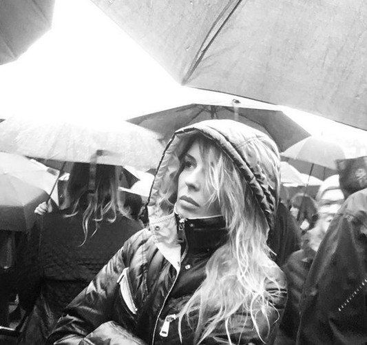 Agnieszka Włodarczyk na 'czarnym proteście'