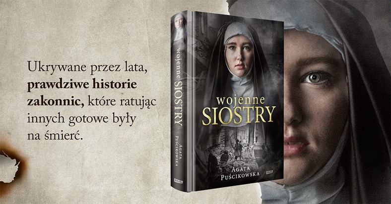 Okładka książki "Wojenne siostry" wydanej przez Znak