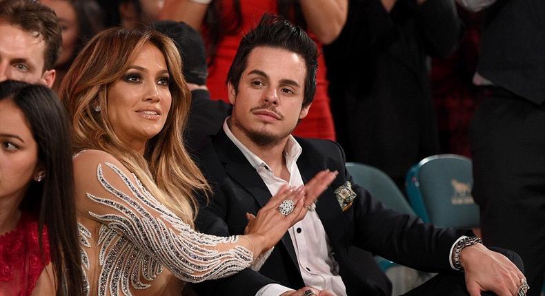 Jennifer Lopez and Casper Smart sit close at Biillboard Music Awards 2015 in Las Vegas