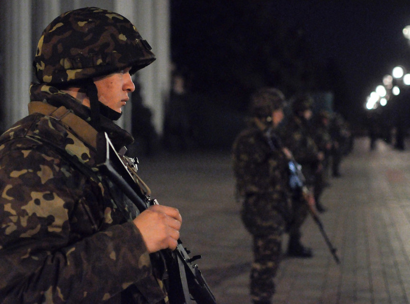 Ćwiczenia oddziałów wojskowych w Kijowie. Fot. EPA/DANYLO PRYHODKO/PAP/EPA