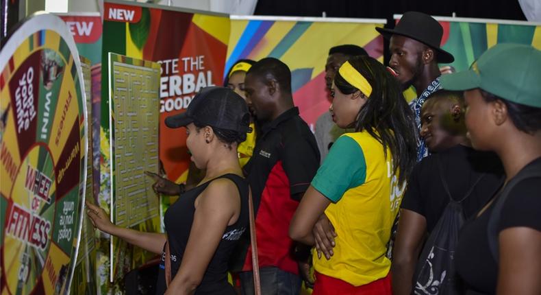 Fun and games at Malta Guinness Herbs Lite booth.