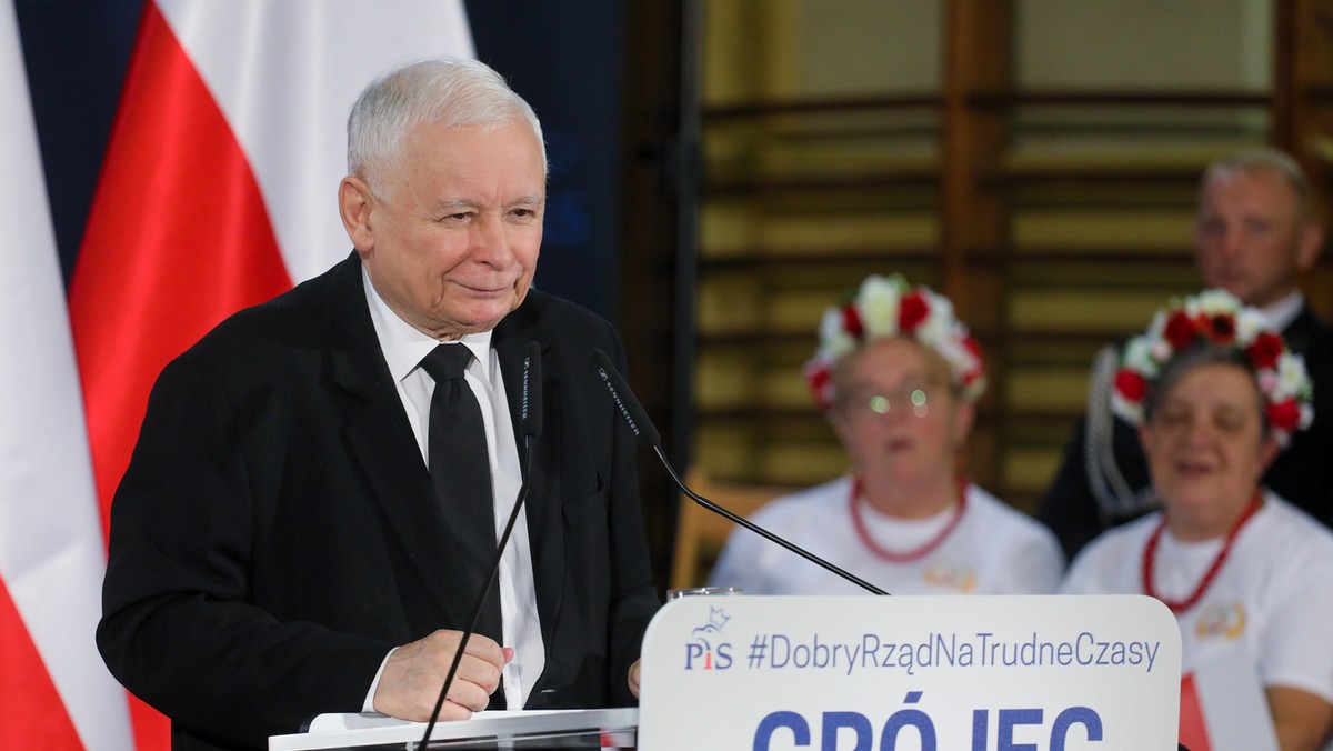 Jarosław Kaczyński przemawia w Grójcu